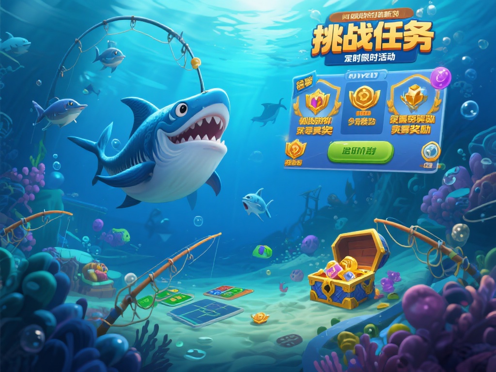 全新升级畅玩M6米乐捕鱼游戏:争夺海底宝藏新体验 同时,游戏中新增了挑战任务玩法、每日限时活动以及丰